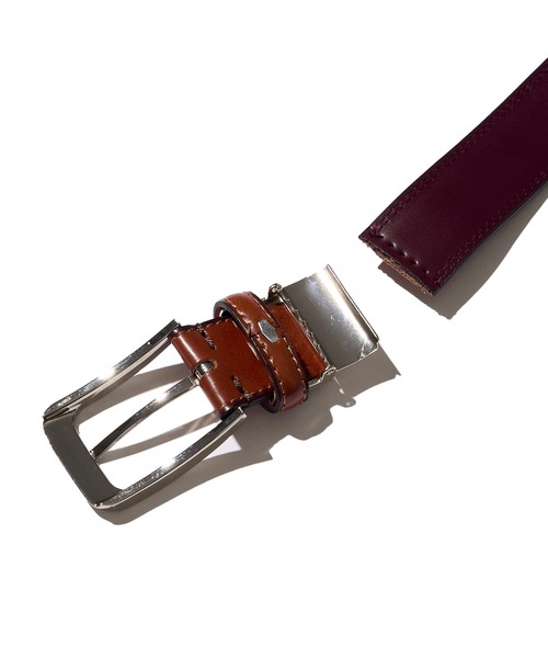 TETE HOMME（テットオム）の「【ON/OFF兼用】イタリアンレザースクエアバックルベルト（ベルト・メンズ・ブラック/ダークブラウン/ブラウン・FREE）」の8枚目の写真