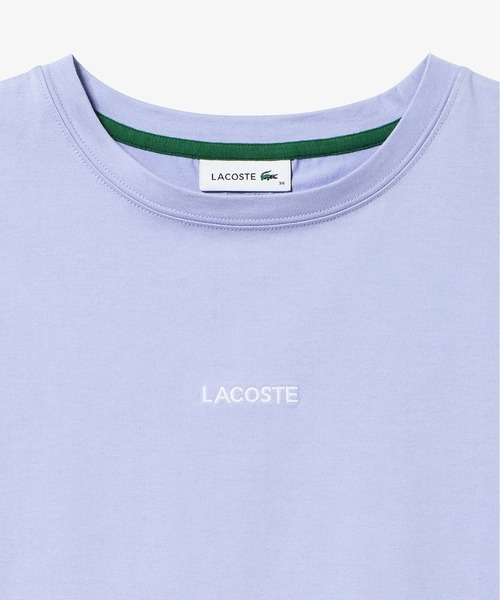 レディース コンパクト ブランドネーム ロゴ Tシャツ LACOSTE tシャツ コンパクトブランドネームロゴTシャツ