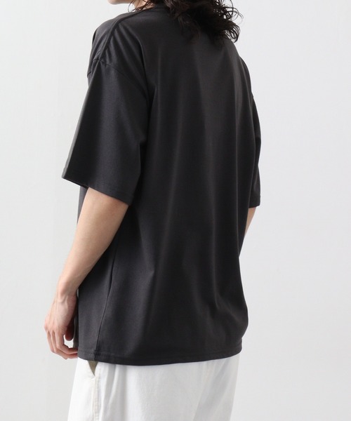 FUNALIVE（ファンアライブ）の「オーバーサイズ ワンポイントアニマル刺繍Tシャツ　半袖（Tシャツ/カットソー・メンズ・ダークグリーン/スミクロ/サックスブルー系/ホワイト/ネイビー/ブラック/ホワイト系/ライトグリーン系・M/LL/L）」の14枚目の写真