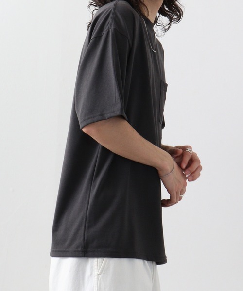 FUNALIVE（ファンアライブ）の「オーバーサイズ ワンポイントアニマル刺繍Tシャツ　半袖（Tシャツ/カットソー・メンズ・ダークグリーン/スミクロ/サックスブルー系/ホワイト/ネイビー/ブラック/ホワイト系/ライトグリーン系・M/LL/L）」の16枚目の写真