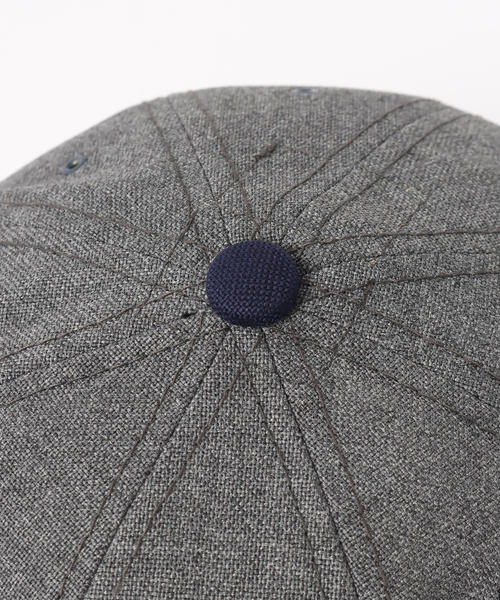 POTEN（ポテン）の「【POTEN / ポテン】VINTAGE HOPSACK CAP（ハット・メンズ・チャコールグレー/グリーン・FREE）」の4枚目の写真