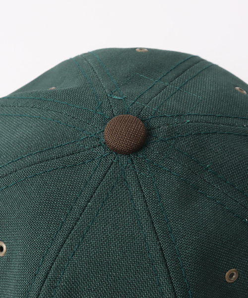 POTEN（ポテン）の「【POTEN / ポテン】VINTAGE HOPSACK CAP（ハット・メンズ・チャコールグレー/グリーン・FREE）」の5枚目の写真