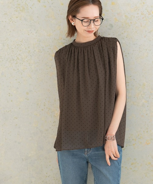 URBAN RESEARCH ROSSO WOMEN（アーバンリサーチ　ロッソ）の「シアーギャザーブラウス（シャツ/ブラウス・レディース・ブラウン/アイボリー/ブラック・FREE）」の14枚目の写真