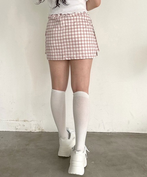 OLIVE des OLIVE(オリーブデオリーブ)の「【新色追加】カーゴミニスカート(スカート・レディース・チャコールグレー/ワンウォッシュ/その他/チェック/ピンク/ブラウン/ピンク系その他/ネイビー/ブルー・FREE)」の13枚目の写真