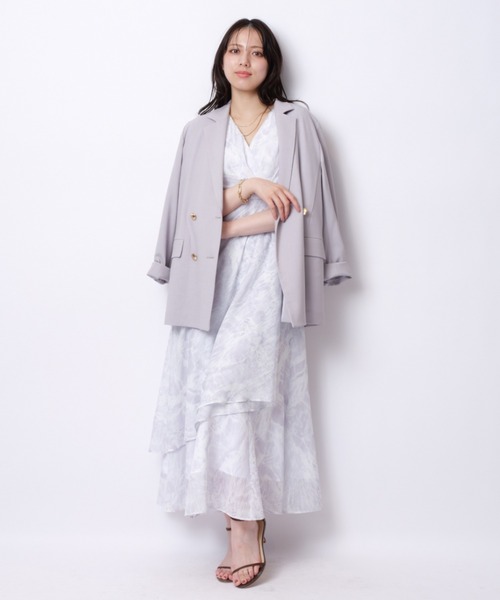 Mystrada（マイストラーダ）の「ライトテーラードジャケット（テーラードジャケット・レディース・ライトグレー/ネイビー・36/38）」の4枚目の写真