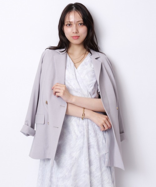 Mystrada（マイストラーダ）の「ライトテーラードジャケット（テーラードジャケット・レディース・ライトグレー/ネイビー・36/38）」の3枚目の写真