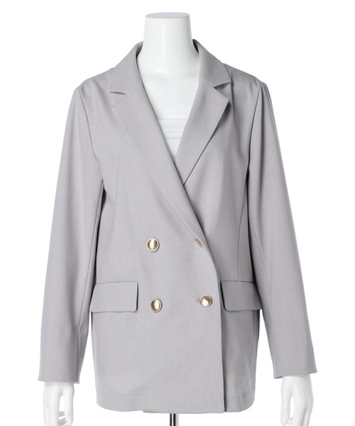 Mystrada（マイストラーダ）の「ライトテーラードジャケット（テーラードジャケット・レディース・ライトグレー/ネイビー・36/38）」の7枚目の写真