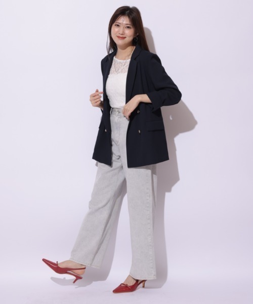 Mystrada（マイストラーダ）の「ライトテーラードジャケット（テーラードジャケット・レディース・ライトグレー/ネイビー・36/38）」の10枚目の写真