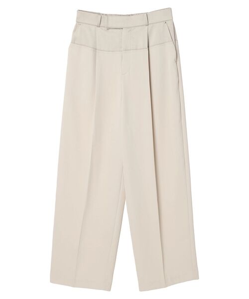 YECCA VECCA（イェッカヴェッカ）の「サテン切替ストレートパンツ（その他パンツ・レディース・ブラック/ライトベージュ/ダークベージュ・S/M）」の14枚目の写真