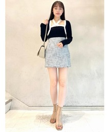 snidel ☆ サマーツイードベスト ＆ スカショーパン セットアップ