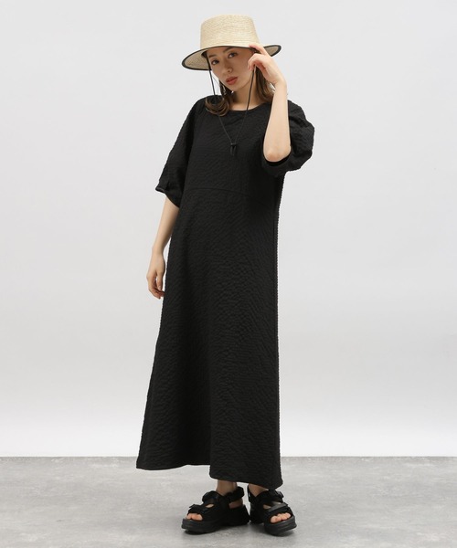 LAKOLE（ラコレ）の「ランタンスリーブチェックワンピース