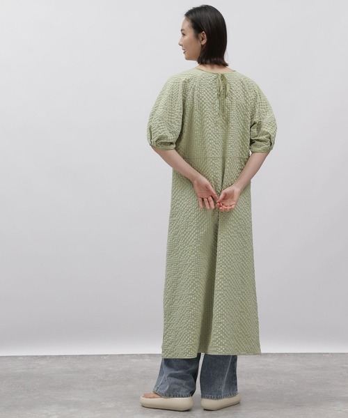 LAKOLE（ラコレ）の「ランタンスリーブチェックワンピース / 115649（ワンピース・レディース・グリーン/ブラック/ライトベージュ・SMALL/MEDIUM）」の19枚目の写真