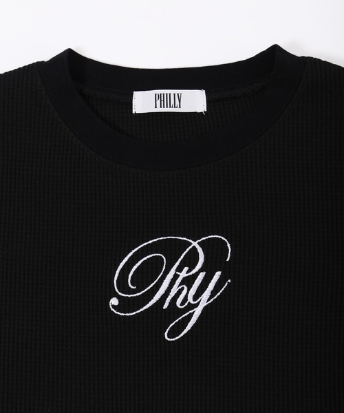 PHILLY(フィリー)の「【PHILLY】刺繍ロゴワッフルTシャツ(Tシャツ/カットソー・レディース・ホワイト/ブラック・FREE)」の14枚目の写真