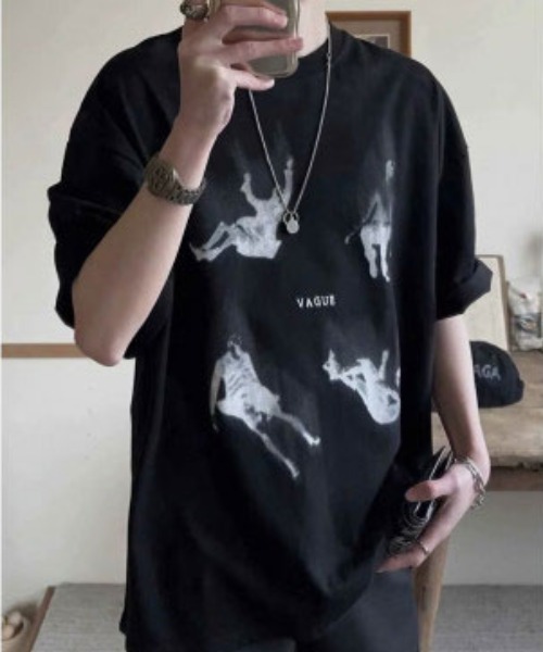 MGV(エムジーヴィー)の「モノトーンプリントTシャツ(Tシャツ/カットソー・メンズ・ブラック/ホワイト・X-LARGE/LARGE/MEDIUM)」の2枚目の写真
