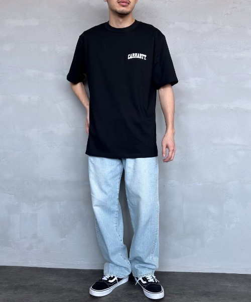 Carhartt WIP（カーハートダブリューアイピー）の「[carhartt WIP/カーハートダブリューアイピー] UNIVERSITY ワンポイントロゴ ショートスリーブTシャツ（Tシャツ/カットソー・レディース・ホワイト/グリーン/ブルー/ブラック・M/L/XL）」の18枚目の写真
