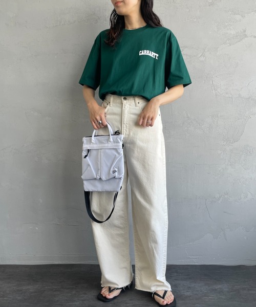 Carhartt WIP（カーハートダブリューアイピー）の「[carhartt WIP/カーハートダブリューアイピー] UNIVERSITY ワンポイントロゴ ショートスリーブTシャツ（Tシャツ/カットソー・レディース・ホワイト/グリーン/ブルー/ブラック・M/L/XL）」の19枚目の写真