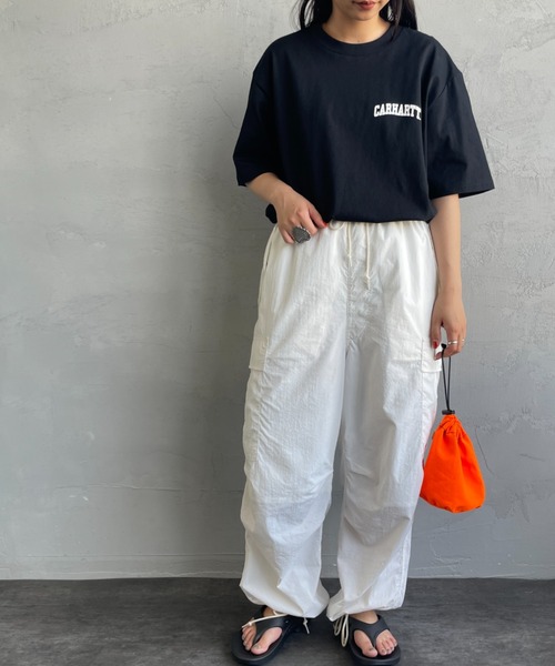 Carhartt WIP（カーハートダブリューアイピー）の「[carhartt WIP/カーハートダブリューアイピー] UNIVERSITY ワンポイントロゴ ショートスリーブTシャツ（Tシャツ/カットソー・レディース・ホワイト/グリーン/ブルー/ブラック・M/L/XL）」の17枚目の写真