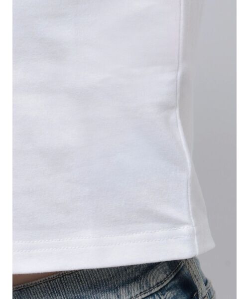 ハローキティコラボ(ハローキティコラボ)の「【ハローキティコラボ】GYDA BUNNY×ハローキティ ショートTシャツ(Tシャツ/カットソー・レディース・ブラック/オフホワイト・FREE)」の7枚目の写真