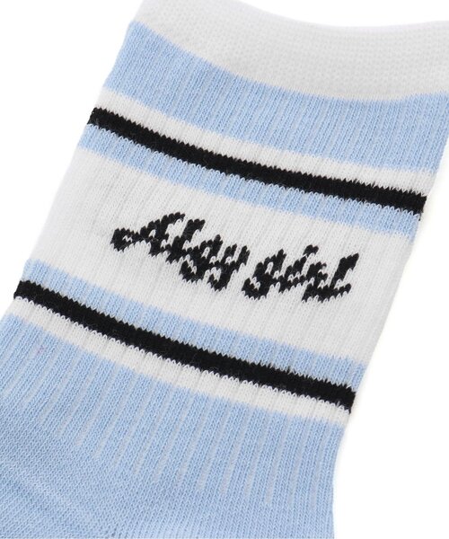 algy（アルジー）の「【抗菌防臭】配色ラインクルーソックス（ソックス/靴下・キッズ・サックスブルー/オフホワイト/ブラック・24/21）」の11枚目の写真