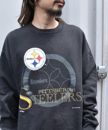 【ヴィンテージ古着】90's NUTMEG / ナツメグ NFL Pittsburgh Steelers クルーネックスウェット USA製