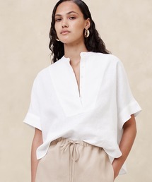 リネン ポップオーバーシャツ