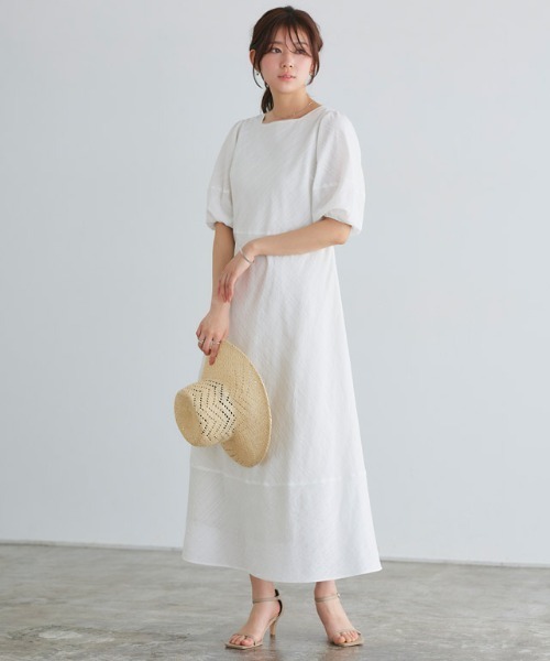 Pierrot(ピエロ)の「ストライプスクエアネックワンピース(ワンピース・レディース・ブラック/オフホワイト・PM/M/L)」の10枚目の写真