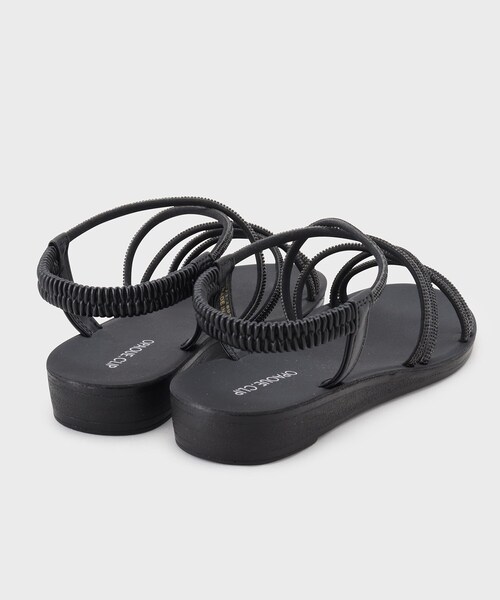 OPAQUE.CLIP（オペークドットクリップ）の「◆ラインストーンストラップサンダル（サンダル・レディース・ブラック/シルバー・03/02）」の5枚目の写真