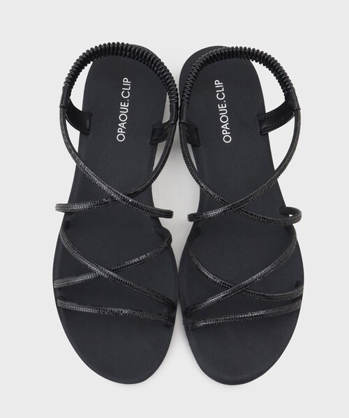 OPAQUE.CLIP（オペークドットクリップ）の「◆ラインストーンストラップサンダル（サンダル・レディース・ブラック/シルバー・03/02）」の8枚目の写真