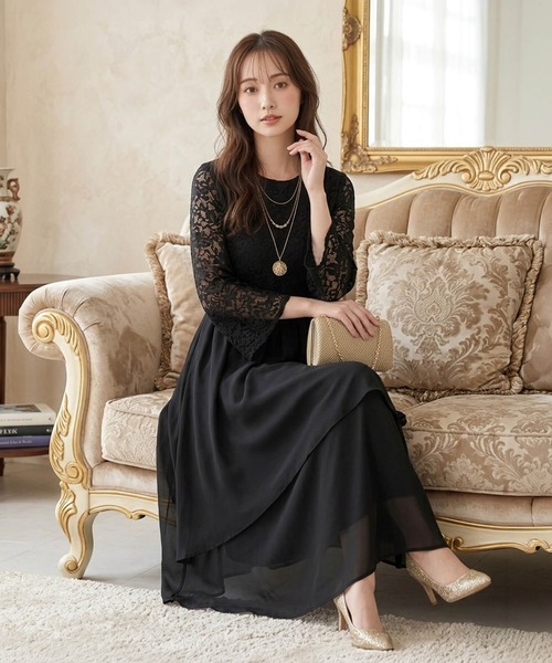 セール】ドレス 結婚式 ロングドレス パーティードレス マキシ丈