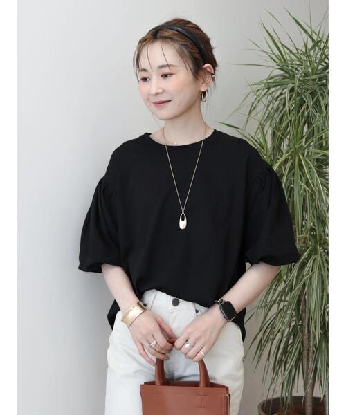 AMERICAN HOLIC(アメリカンホリック)の「ボリュームスリーブカットプルオーバー(Tシャツ/カットソー・レディース・ブラック/オフホワイト/その他7/グリーン・L/M)」の14枚目の写真