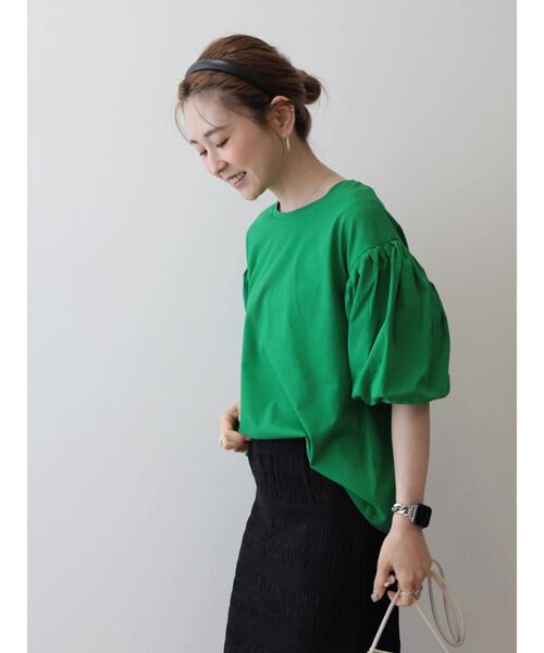 AMERICAN HOLIC(アメリカンホリック)の「ボリュームスリーブカットプルオーバー(Tシャツ/カットソー・レディース・ブラック/オフホワイト/その他7/グリーン・L/M)」の19枚目の写真