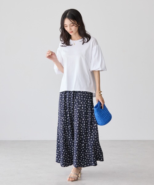 AMERICAN HOLIC(アメリカンホリック)の「ボリュームスリーブカットプルオーバー(Tシャツ/カットソー・レディース・ブラック/オフホワイト/その他7/グリーン・L/M)」の8枚目の写真