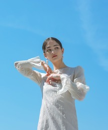 キャンディスリーブジャガードパーティードレス 結婚式 ワンピース