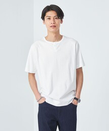green label relaxing | JUSTFIT エアリー ソフト ヘンリーネック カットソー(Tシャツ/カットソー)