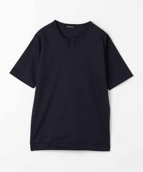 green label relaxing(グリーンレーベルリラクシング)の「JUSTFIT エアリー ソフト ヘンリーネック カットソー(Tシャツ/カットソー・メンズ・ブラック/ホワイト/ネイビー・S/M/L/XL)」の10枚目の写真