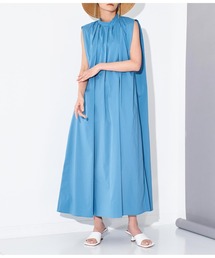 Settimissimo | タックショルダー スタンドカラー ワンピース(ワンピース)