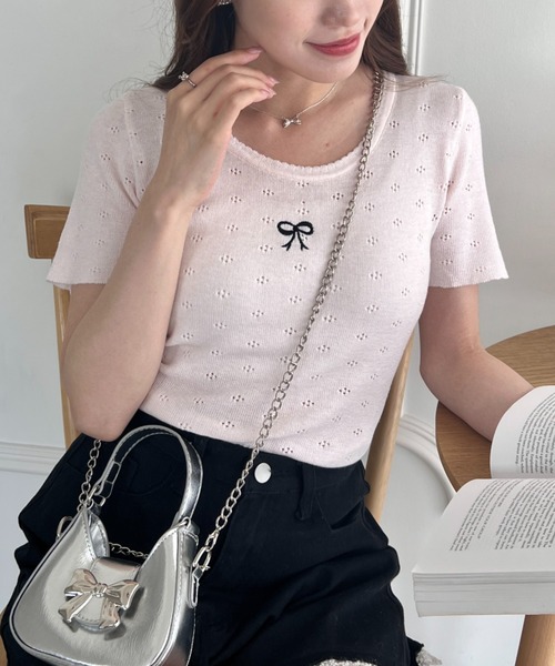 抜け感に映える刺繍美 HERMES T-shirt maxi brode トップス 抜け感に映える刺繍美 HERMES T-shirt maxi brode トップス
