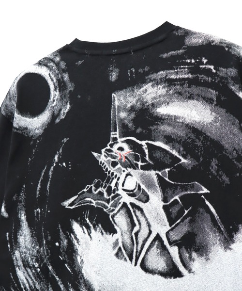 PANDIESTA（パンディエスタ）の「EVANGELION×錦 / ヱヴァンゲリヲン×ニシキ　墨絵風月と初号機Tシャツ(M2)（Tシャツ/カットソー・メンズ・ホワイト/ブラック・L/XL/XXL/M）」の7枚目の写真