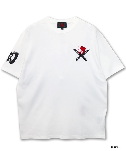 PANDIESTA（パンディエスタ）の「EVANGELION×錦 / ヱヴァンゲリヲン×ニシキ　墨絵風月と初号機Tシャツ(M2)（Tシャツ/カットソー・メンズ・ホワイト/ブラック・L/XL/XXL/M）」の8枚目の写真