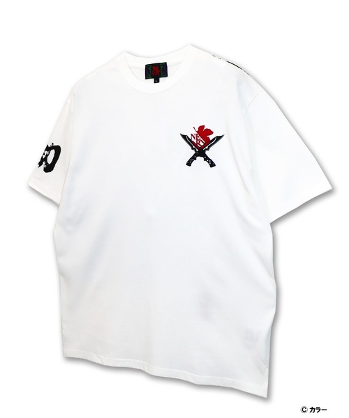 PANDIESTA（パンディエスタ）の「EVANGELION×錦 / ヱヴァンゲリヲン×ニシキ　墨絵風月と初号機Tシャツ(M2)（Tシャツ/カットソー・メンズ・ホワイト/ブラック・L/XL/XXL/M）」の9枚目の写真