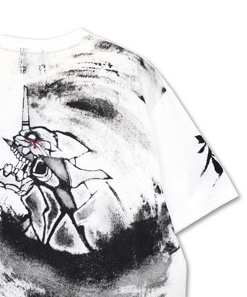PANDIESTA（パンディエスタ）の「EVANGELION×錦 / ヱヴァンゲリヲン×ニシキ　墨絵風月と初号機Tシャツ(M2)（Tシャツ/カットソー・メンズ・ホワイト/ブラック・L/XL/XXL/M）」の13枚目の写真