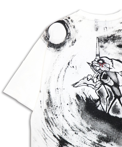 PANDIESTA（パンディエスタ）の「EVANGELION×錦 / ヱヴァンゲリヲン×ニシキ　墨絵風月と初号機Tシャツ(M2)（Tシャツ/カットソー・メンズ・ホワイト/ブラック・L/XL/XXL/M）」の14枚目の写真