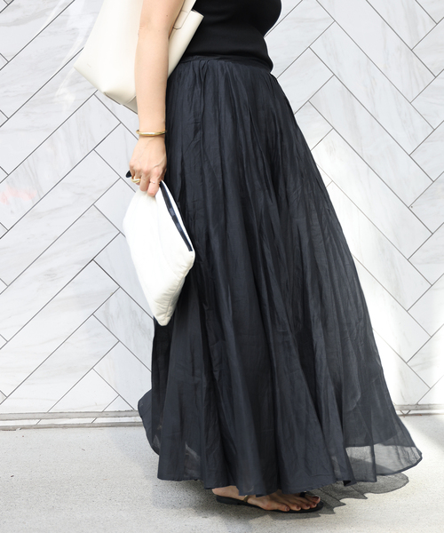 MARILYN MOON/マリリンムーン】 TUCK TECHNIGUE SHEER SKIRT