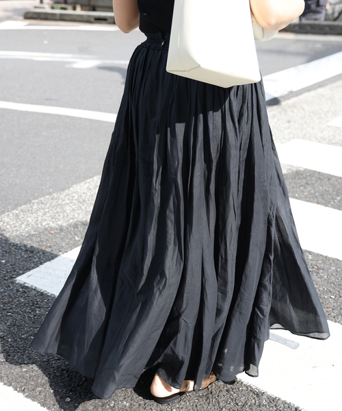 マリリンムーンTUCK TECHNIGUE SHEER SKIRT サイズ36 MARILYN MOON/マリリンムーン】 TUCK TECHNIGUE SHEER SKIRT