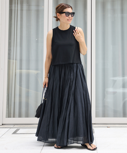 MARILYN MOON/マリリンムーン】 TUCK TECHNIGUE SHEER SKIRT