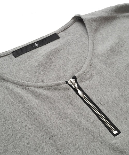 【セール】BIG-ZIPヘンリーネックPO(プルオーバー)（Tシャツ/カットソー）｜NO ID.（ノーアイディ）
