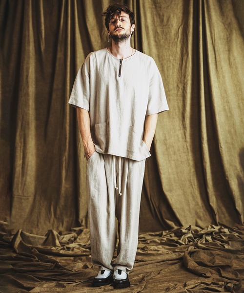 【セール】BIG-ZIPヘンリーネックPO(プルオーバー)（Tシャツ/カットソー）｜NO ID.（ノーアイディ）