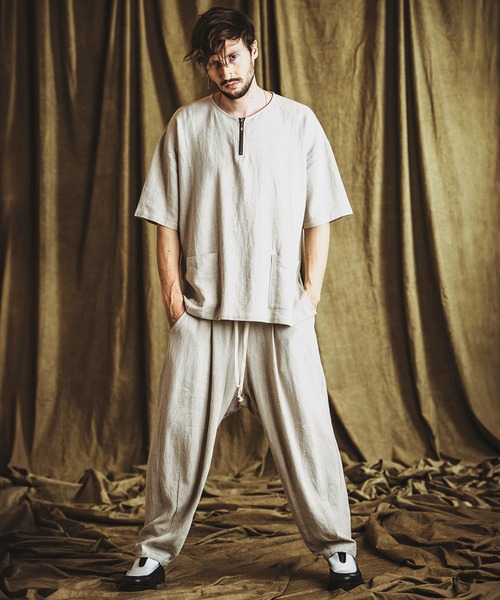 【セール】BIG-ZIPヘンリーネックPO(プルオーバー)（Tシャツ/カットソー）｜NO ID.（ノーアイディ）