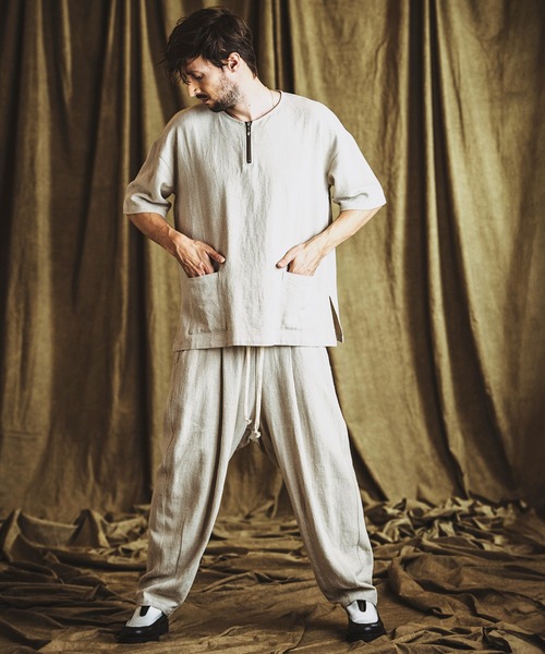 【セール】BIG-ZIPヘンリーネックPO(プルオーバー)（Tシャツ/カットソー）｜NO ID.（ノーアイディ）