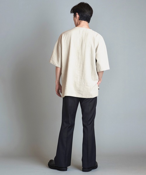 【セール】BIG-ZIPヘンリーネックPO(プルオーバー)（Tシャツ/カットソー）｜NO ID.（ノーアイディ）